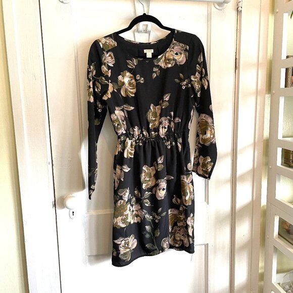 J. Crew Floral Print Tulip Hem Dress - Picture 1 of 4